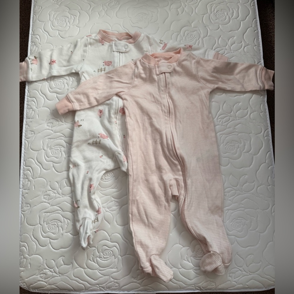 Carter’s Baby Animal Print 2-Way Zip Cotton Sleep & Play Pajamas 6 months